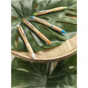 Logotrade Werbegeschenke das Foto: Nash Kugelschreiber aus Bambus