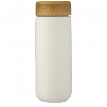 Logotrade Geschäftsgeschenke das Foto: Lumi 300 ml Keramikbecher mit Bambusdeckel