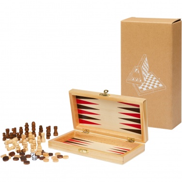 Logotrade Werbeartikel das Foto: Mugo 3-in-1 Spieleset aus Holz