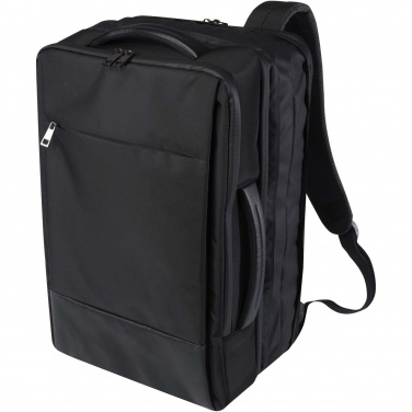 Logotrade Werbeartikel das Foto: Expedition Pro 35L, 17" GRS recycelter erweiterbarer Laptop-Rucksack