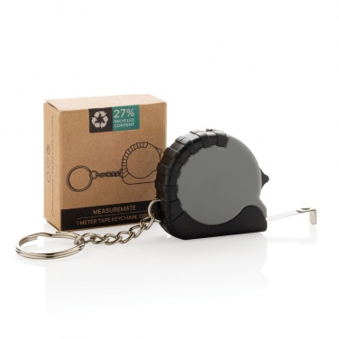 Logotrade werbemittel das Foto: MeasureMate 1m Schlüsselband aus RCS recyceltem ABS