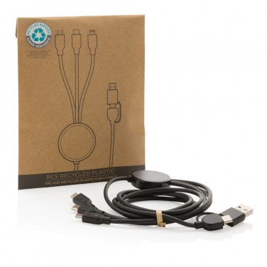 Logotrade werbemittel das Foto: 6-in-1 Kabel aus RCS recyceltem TPE und recyceltem Plastik