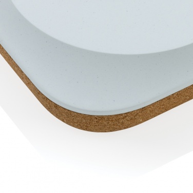 Logotrade Geschäftsgeschenke das Foto: Oregon Wireless-Charger aus RCS recyc. Kunststoff & Kork