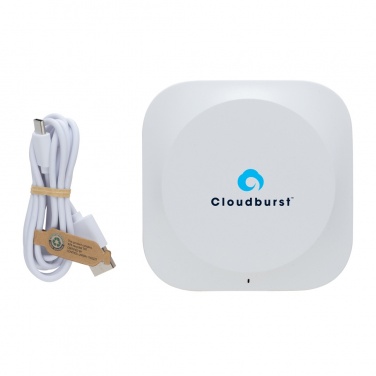 Logotrade werbemittel das Foto: Oregon Wireless-Charger aus RCS recyc. Kunststoff & Kork
