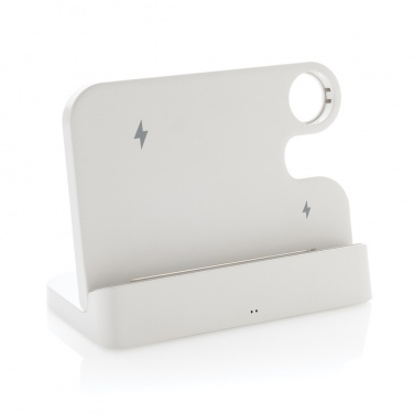 Logotrade Logogeschenke das Foto: Joltz dual 15W-Ladegerät aus RCS rec. ABS mit iWatch-Slot