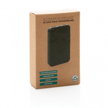 Logotrade Logogeschenke das Foto: 10.000 mAh Powerbank aus RCS Standard recyceltem Kunststoff