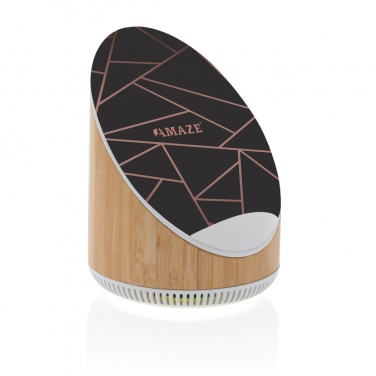 Logotrade Firmengeschenke das Foto: Ovate 5W Bambus Lautsprecher mit 15W WirelessCharger