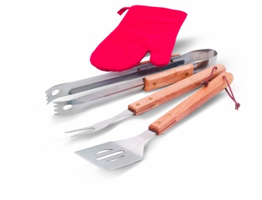 Logotrade Werbegeschenke das Foto: BBQ Schürze mit BBQ Werkzeug