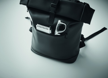 Logotrade Werbeartikel das Foto: 15" Rolltop-Rucksack PU
