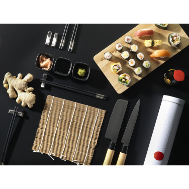 Logotrade Geschäftsgeschenke das Foto: Temaki Bambus Sushi Tablett Geschenkset