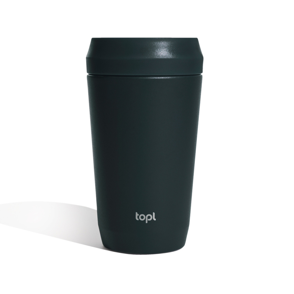 Logotrade Werbeartikel das Foto: Topl-Trinkbecher aus rec. Stahl mit 360-Grad-Deckel 354ml