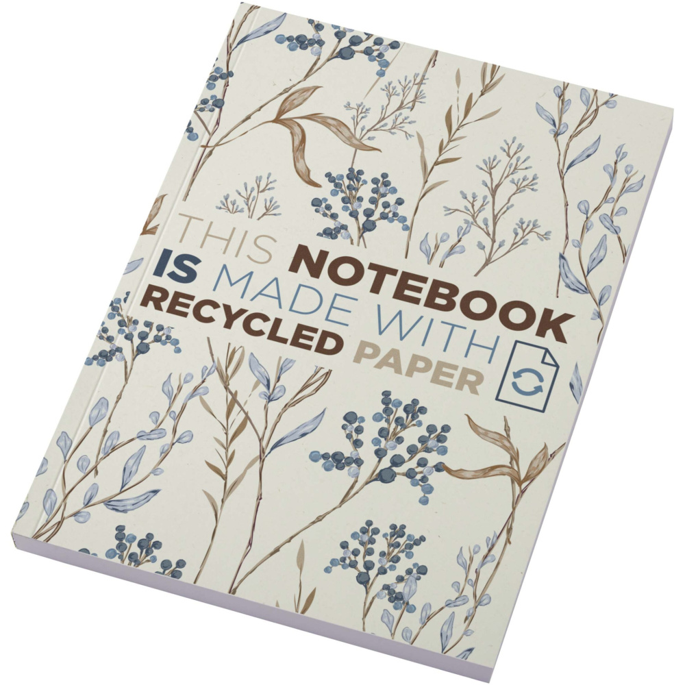 Logotrade Werbeartikel das Foto: Novella Austen A5 Softcover Notizbuch aus Recyclingmaterial – 100 Blatt
