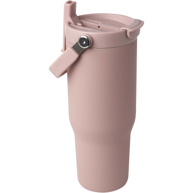 Logotrade Logogeschenke das Foto: Bronx 900 ml RCS-zertifizierter Kupfer-Vakuum Isolierbecher aus Edelstahl mit Doppelfunktionsdeckel