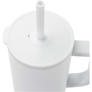 Logotrade Werbeartikel das Foto: Brady 900 ml RCS-zertifizierter Isolierbecher mit Silikon Trinkhalm