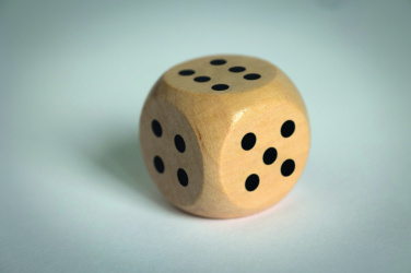 Logotrade Werbegeschenke das Foto: Spielwürfel Schima-Holz Ø 3cm