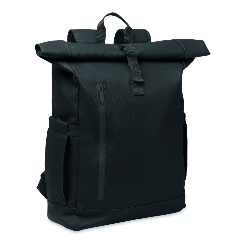 Logotrade Logogeschenke das Foto: Rolltop-Rucksack 600D RPET