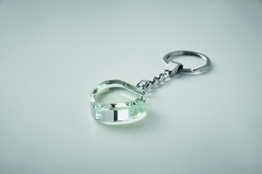 Logotrade Werbegeschenke das Foto: Schlüsselanhänger Glas Herz