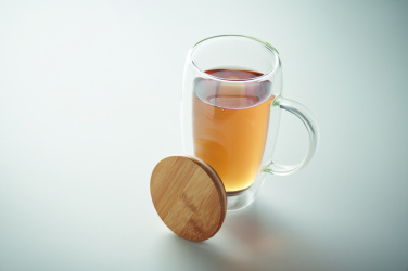 Logotrade Werbegeschenke das Foto: Doppelwandiger Glasbecher 450ml