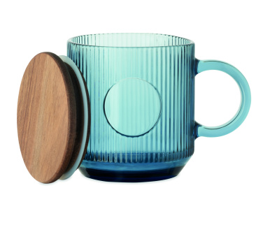 Logotrade Werbeartikel das Foto: Gerippter Glasbecher 300ml