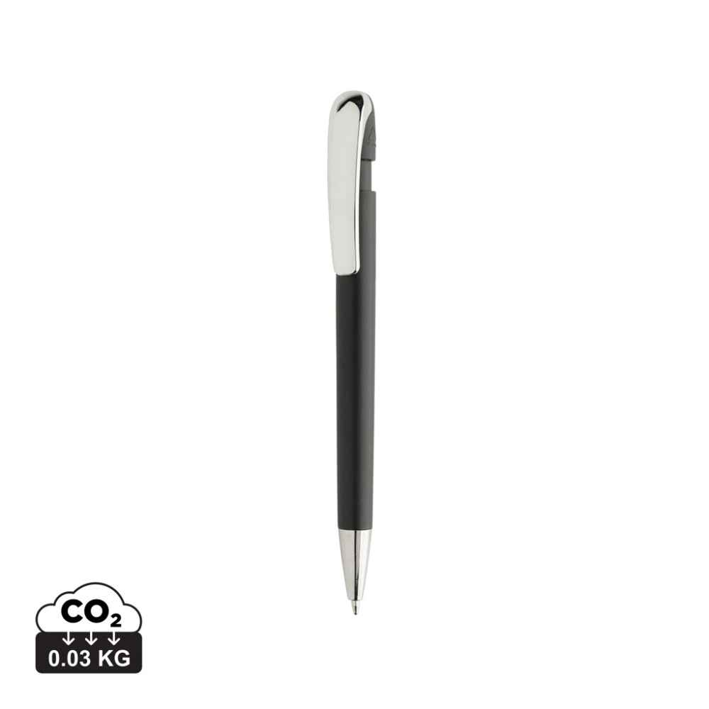 Logotrade Werbegeschenke das Foto: Glide GRS-zertifizierter rABS Stift mit Metallclip