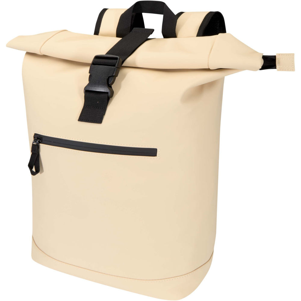 Logotrade Firmengeschenke das Foto: Resi Plus 15" GRS-recycelter Rolltop Rucksack 18 L