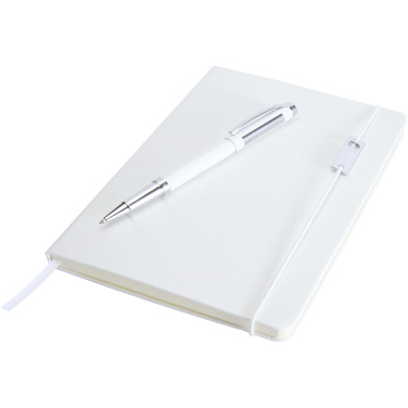 Logotrade Firmengeschenke das Foto: Legato Elegance A5 Hardcover Notizbuch mit Tintenroller Set