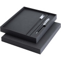 Legato Elegance A5 Hardcover Notizbuch mit Tintenroller Set, Primär schwarz / weiß