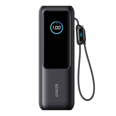 Logotrade Werbegeschenke das Foto: Anker Powerbank 25.000mAh-165W, mit integr. einziehb. Kabel