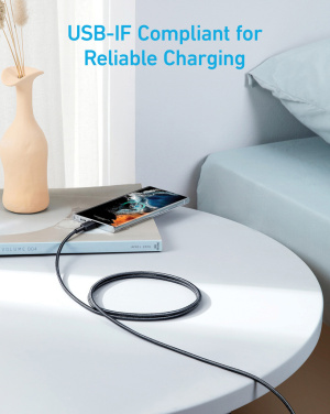 Logotrade Werbeartikel das Foto: Anker USB-C to USB-C Kabel - 1.8 Meter, 60W