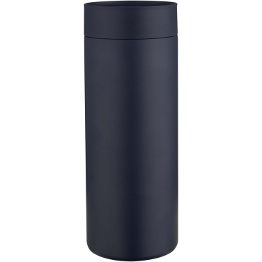 Logotrade Werbegeschenke das Foto: Illuminate 650 ml RCS-zertifizierte doppelwandige Trinkflasche aus recyceltem Edelstahl mit 3-teiligem Deckelset