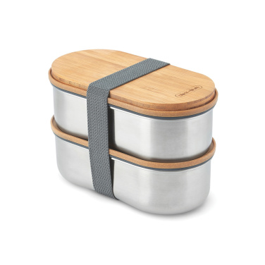 Logotrade Geschäftsgeschenke das Foto: Black+Blum Stainless Steel Double Bento Box