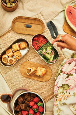 Logotrade werbemittel das Foto: Black+Blum Stainless Steel Double Bento Box