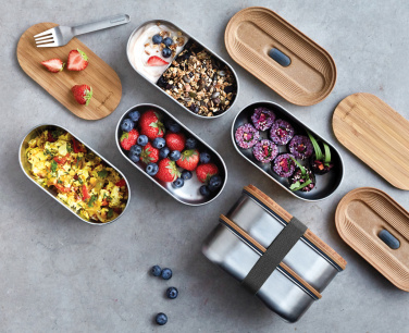 Logotrade Geschäftsgeschenke das Foto: Black+Blum Stainless Steel Double Bento Box