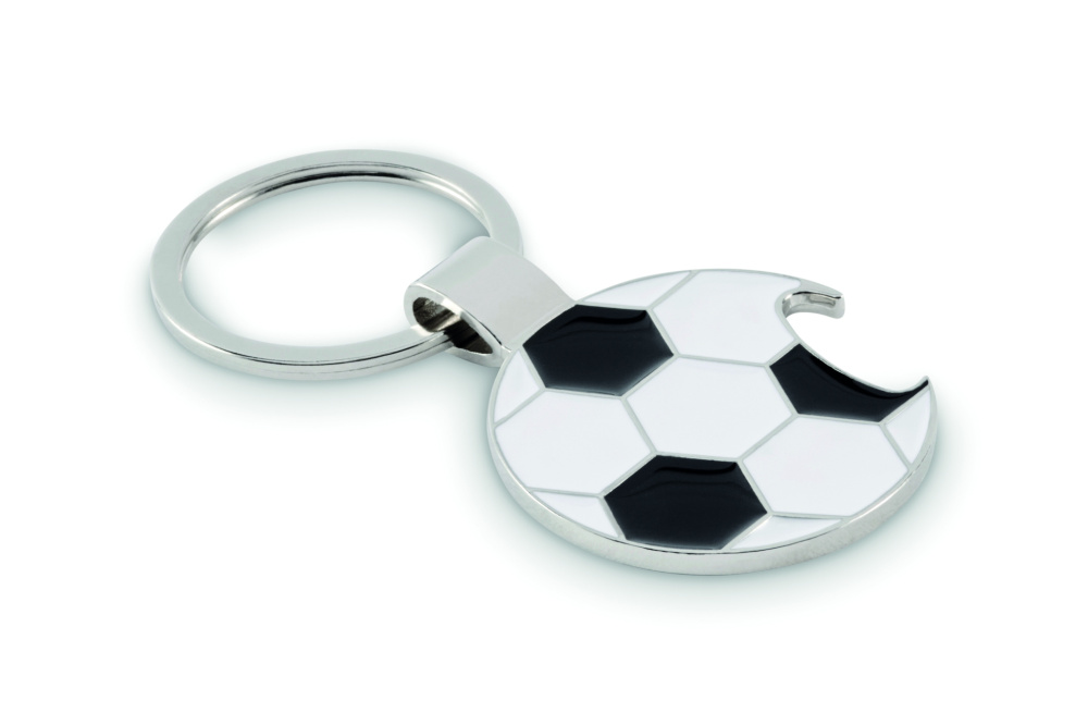 Logotrade Logogeschenke das Foto: Schlüsselring Fußball