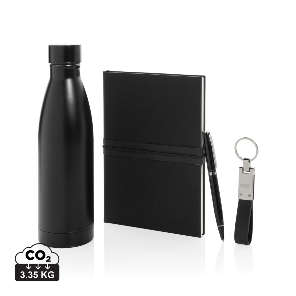Logotrade Geschäftsgeschenke das Foto: Swiss Peak RCS Deluxe Business-Set mit Flasche