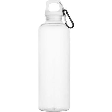 Logotrade Werbeartikel das Foto: Oregon 750 ml RCS-zertifizierte Trinkflasche aus recyceltem Kunststoff mit Karabinerhaken