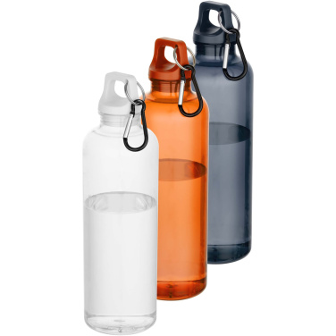 Logotrade Werbegeschenke das Foto: Oregon 750 ml RCS-zertifizierte Trinkflasche aus recyceltem Kunststoff mit Karabinerhaken