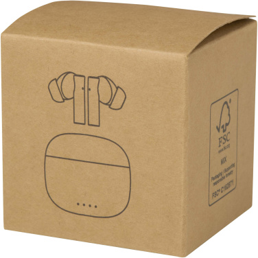 Logotrade Geschäftsgeschenke das Foto: Alterf True Wireless Bluetooth® Headset aus recyceltem Kunststoff mit Silikon-Ohrstöpseln