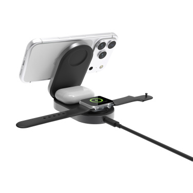 Logotrade Werbegeschenke das Foto: Quantum Ultra-Fast 3-in-1 25W faltbarer Wireless Charger