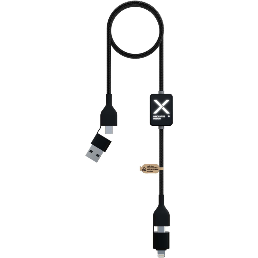 Logotrade werbemittel das Foto: SCX.design C32 60W Ladekabel mit Schalter und Leuchtlogo