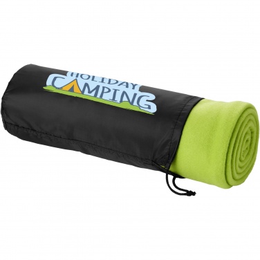 Logotrade promotional products photo of: Huggy fleece plaid blanket with carry pouch