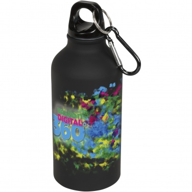 Logo trade promotional item photo of: Oregon 400 ml matte water bottle with carabiner