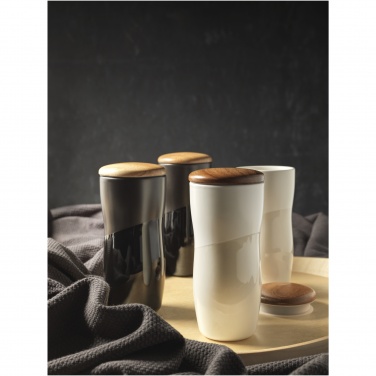 Logotrade advertising products photo of: Double-walled ceramic tumbler Reno 370 ml