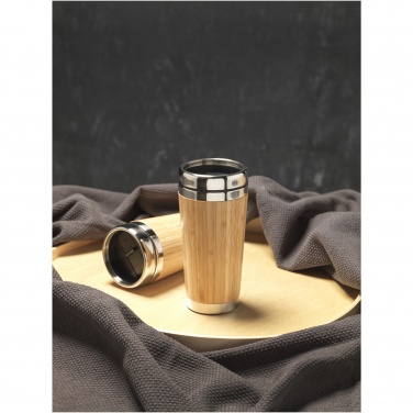 Logo trade corporate gifts image of: Bambus 450 ml tumbler with bamboo outer