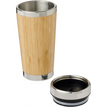 Logo trade promotional gift photo of: Bambus 450 ml tumbler with bamboo outer