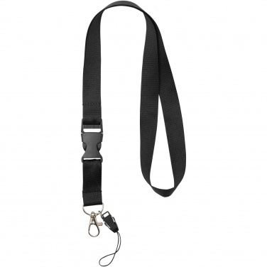 Logo trade promotional gift photo of: Sagan phone holder lanyard with detachable buckle