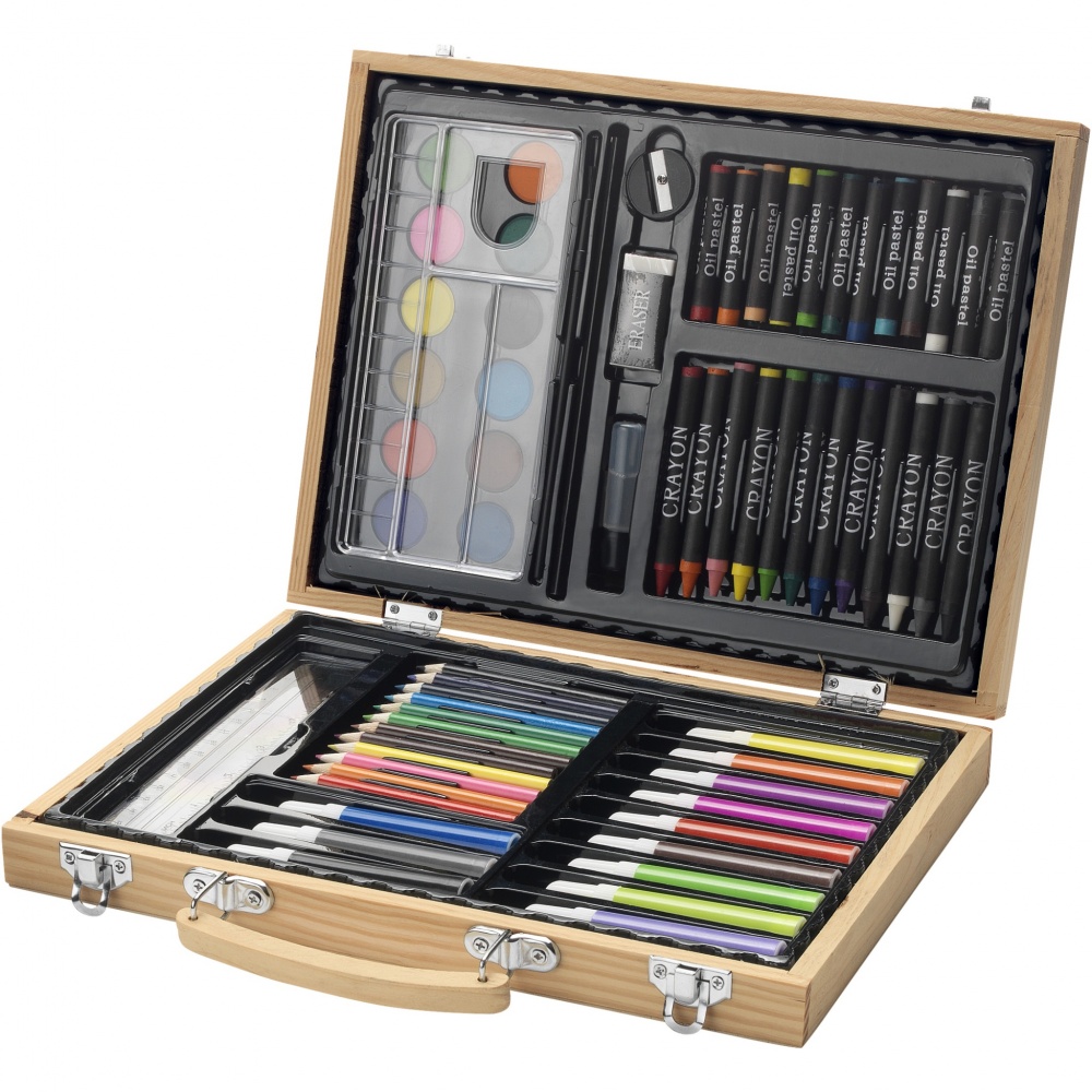 Logo trade promotional products picture of: Rainbow 67-piece colouring set