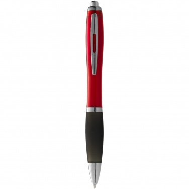 Logo trade promotional giveaways picture of: Nash ballpoint pen coloured barrel and black grip
