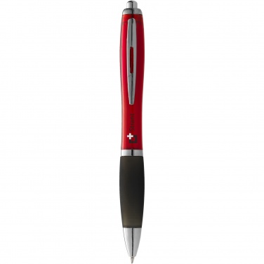 Logo trade promotional gifts image of: Nash ballpoint pen coloured barrel and black grip