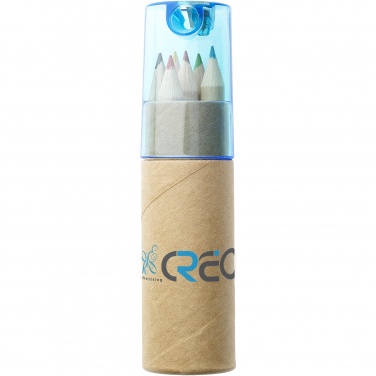 Logo trade business gifts image of: Kram 6-piece coloured pencil set